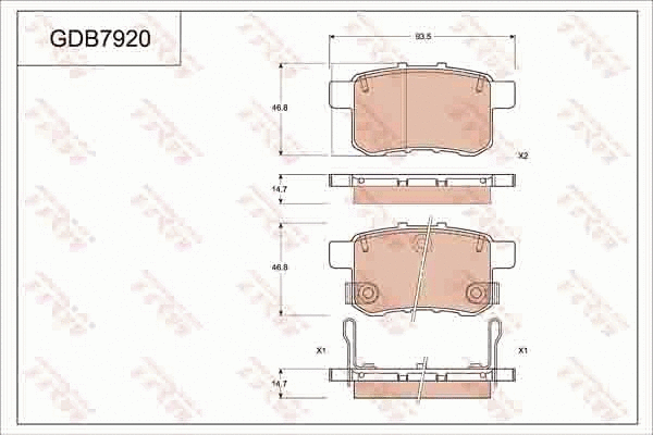 Brake Pad Set, disc brake (GDB7920)