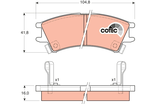 Brake Pad Set, disc brake (GDB3165AT)