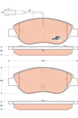 Brake Pad Set, disc brake (GDB1855)
