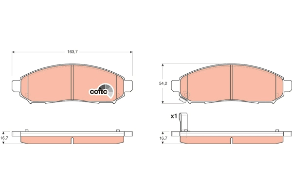 Brake Pad Set, disc brake (GDB3404AT)