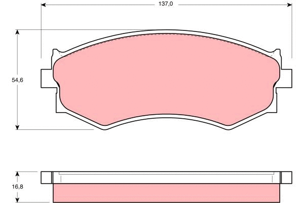 Brake Pad Set, disc brake (GDB765)