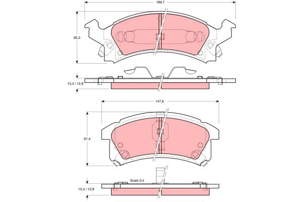 Brake Pad Set, disc brake (GDB4002)