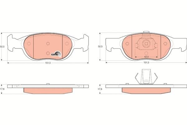 Brake Pad Set, disc brake (GDB1339)