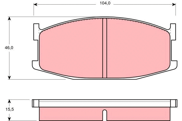 Brake Pad Set, disc brake (GDB198)