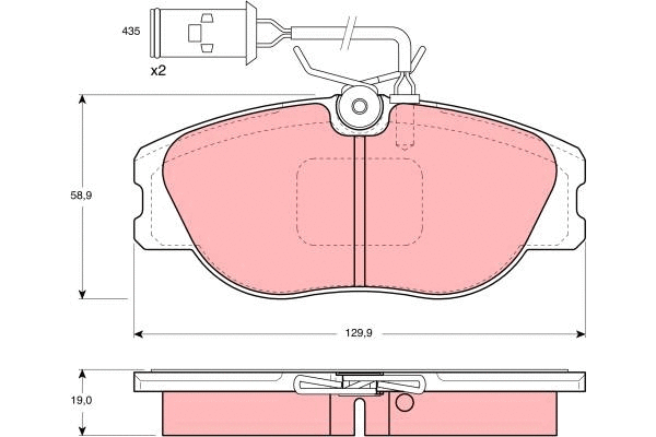 Brake Pad Set, disc brake (GDB483)