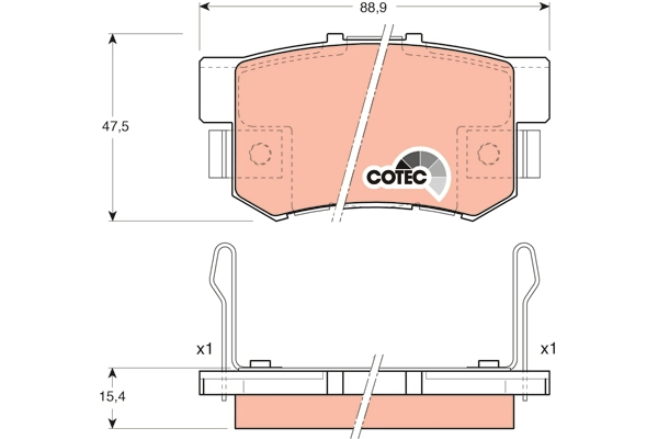 Brake Pad Set, disc brake (GDB3154AT)