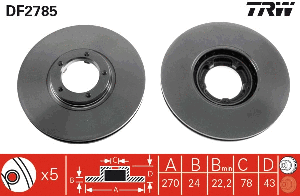 Brake Disc (DF2785)