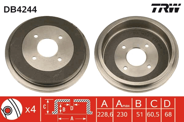Brake Drum (DB4244)