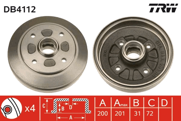 Brake Drum (DB4112)