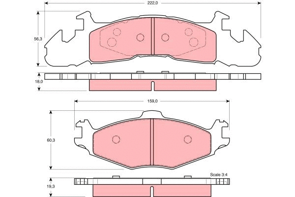 Brake Pad Set, disc brake (GDB4007)