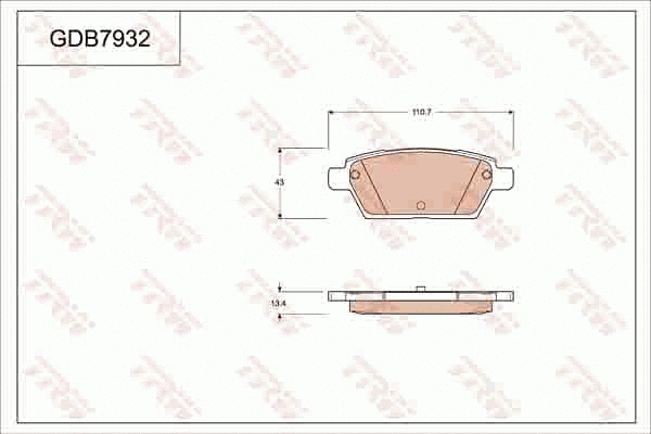 Brake Pad Set, disc brake (GDB7932)