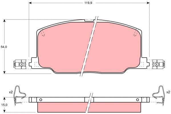 Brake Pad Set, disc brake (GDB798)