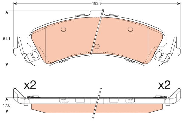 Brake Pad Set, disc brake (GDB4454)