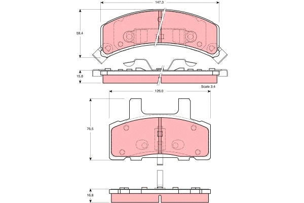 Brake Pad Set, disc brake (GDB1273)
