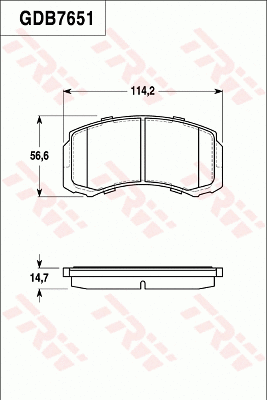 Brake Pad Set, disc brake (GDB7651)