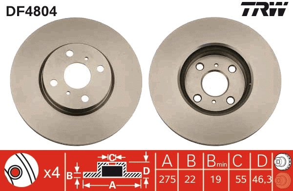 Brake Disc (DF4804)