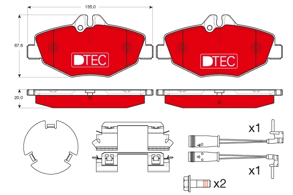 Brake Pad Set, disc brake (GDB1542DTE)