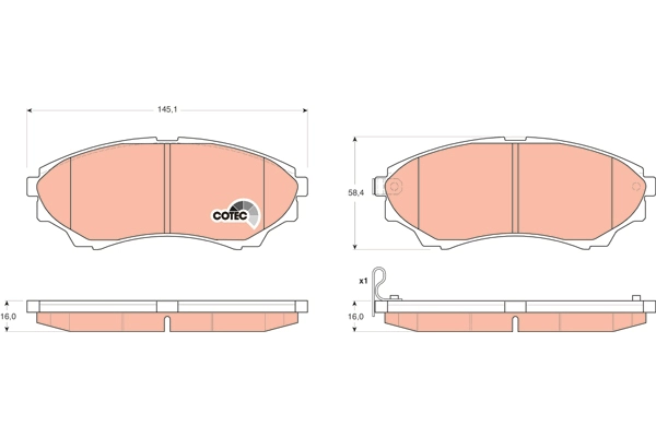 Brake Pad Set, disc brake (GDB3403DT)
