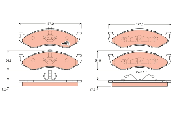 Brake Pad Set, disc brake (GDB1153AT)