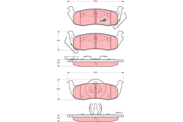 Brake Pad Set, disc brake (GDB4137)