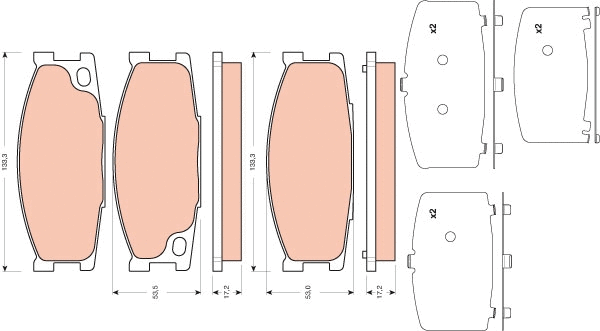 Brake Pad Set, disc brake (GDB3423)