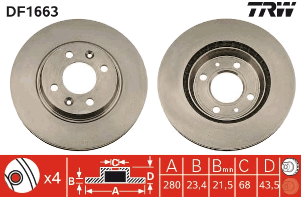 Brake Disc (DF1663)