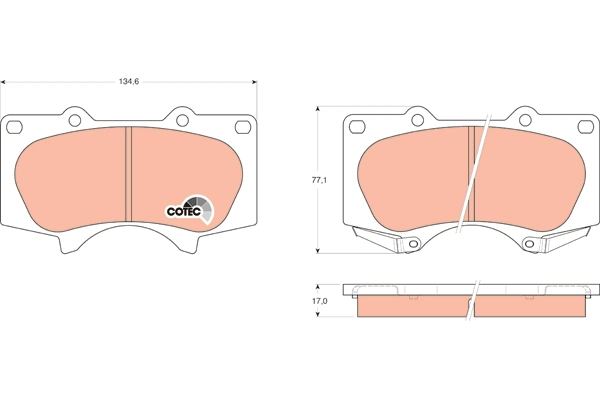 Brake Pad Set, disc brake (GDB3364AT)
