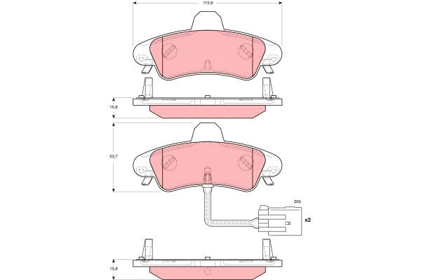 Brake Pad Set, disc brake (GDB1581)