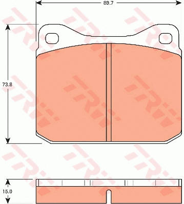 Brake Pad Set, disc brake (GDB7572)