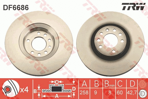 Brake Disc (DF6686)