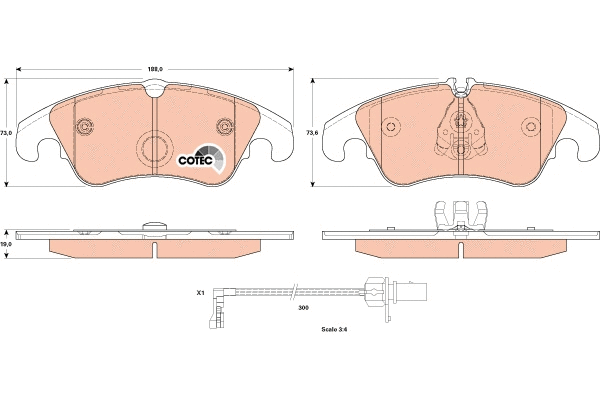 Brake Pad Set, disc brake (GDB1908)
