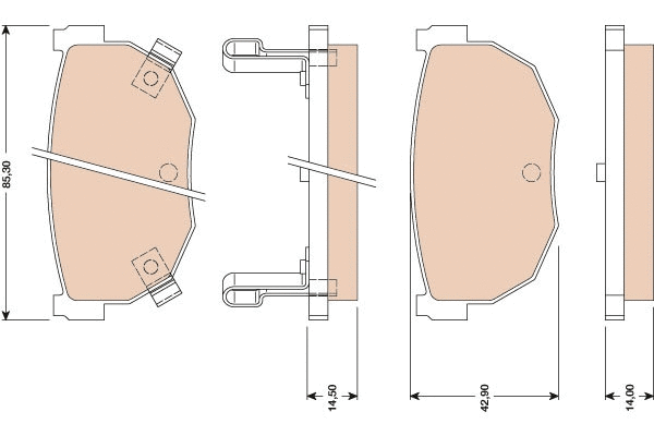 Brake Pad Set, disc brake (GDB3056)