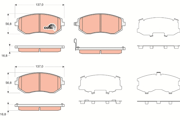 Brake Pad Set, disc brake (GDB3371)