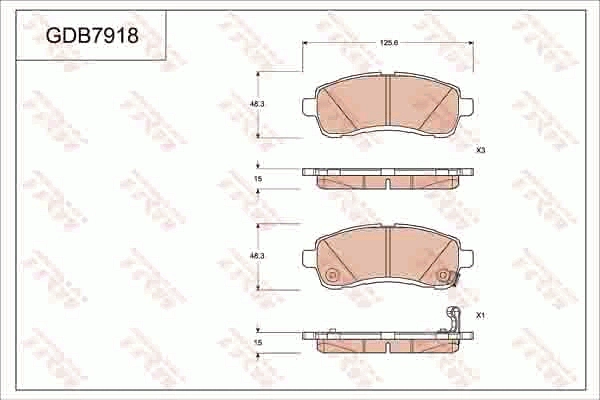 Brake Pad Set, disc brake (GDB7918DT)