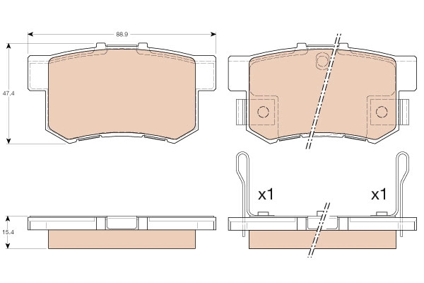 Brake Pad Set, disc brake (GDB3175AT)