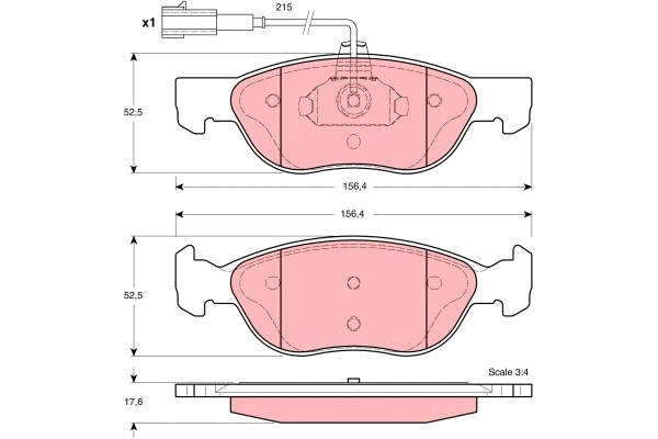 Brake Pad Set, disc brake (GDB1387)