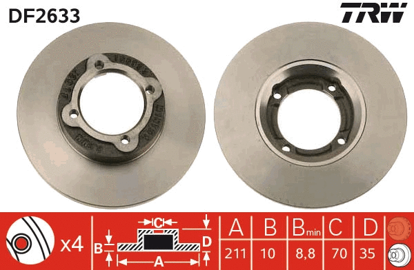 Brake Disc (DF2633)