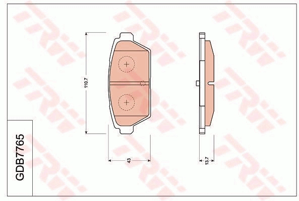 Brake Pad Set, disc brake (GDB7765DT)