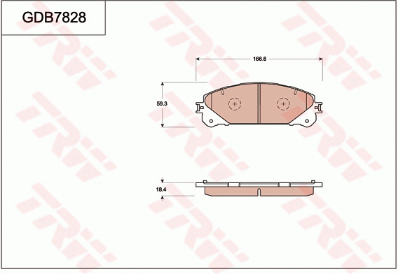 Brake Pad Set, disc brake (GDB7828)