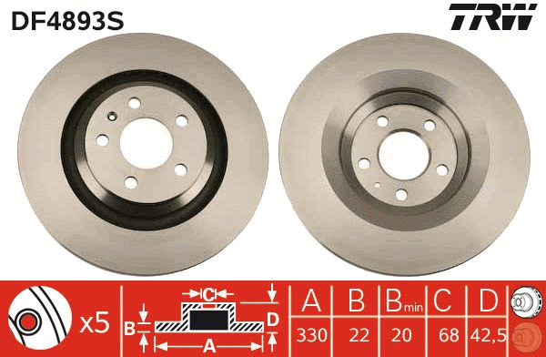 Brake Disc (DF4893S)