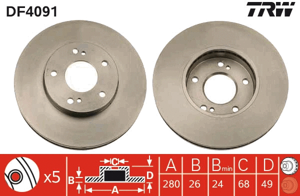 Brake Disc (DF4091)