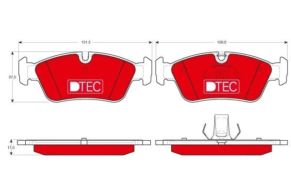 Brake Pad Set, disc brake (GDB1348DTE)