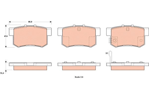 Brake Pad Set, disc brake (GDB1923)