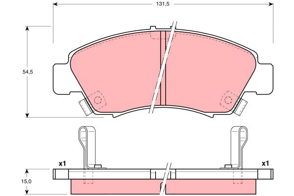 Brake Pad Set, disc brake (GDB3176)