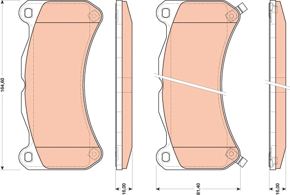 Brake Pad Set, disc brake (GDB3489)