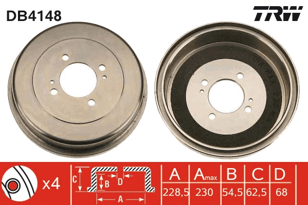 Brake Drum (DB4148)