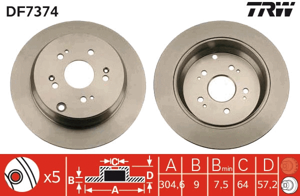 Brake Disc (DF7374)