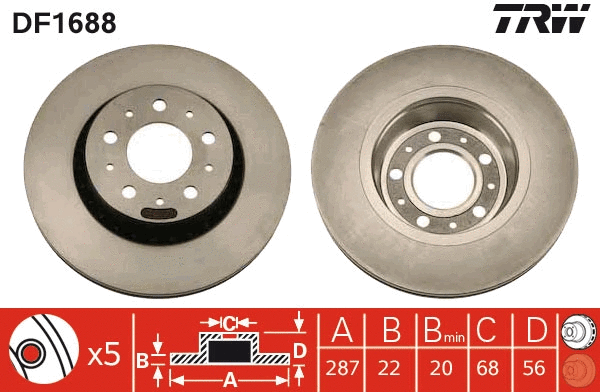 Brake Disc (DF1688)