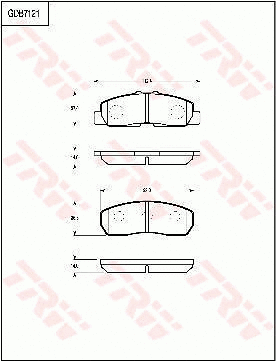 Brake Pad Set, disc brake (GDB7121)