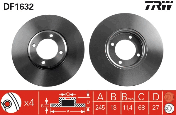 Brake Disc (DF1632)